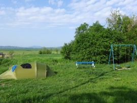 Camping nahe der Donau